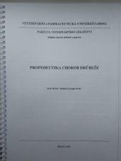 kniha Propedeutika chorob drůbeže, Veterinární a farmaceutická univerzita 2001