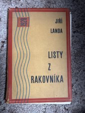 kniha Listy z Rakovníka, Knihtiskárna V. Tučka 1928