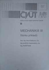 kniha Mechanika III sbírka příkladů, ČVUT, Strojní fakulta 2000