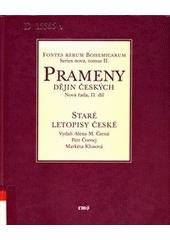 kniha Staré letopisy české (texty nejstarší vrstvy), Filosofia 2003
