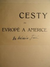kniha Dra Antonína Friče Cesty po Evropě a Americe, E. Beaufort 1900