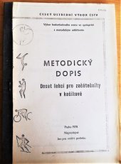 kniha Deset lekcí pro začátečníky v košíkové Metodický dopis, Český ústřední výbor ČSTV 1978