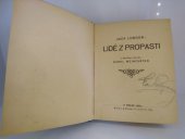 kniha Lidé z propasti líčení života v brlozích londýnského East-Endu, Březina 1920