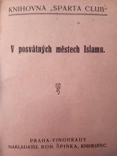 kniha V posvátných městech Islamu, Špinka 1924