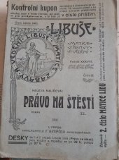 kniha Právo na štěstí román, F. Šimáček 1908
