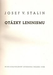 kniha Otázky leninismu, Svoboda 1950