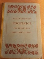 kniha Kneidlova Početnice pro třetí třídu měšťanských škol, Česká grafická Unie 1936