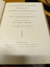 kniha Technický pokrok bydlení a vedení domácnosti novodobá domácnost bez služebné, Šolc a Šimáček 1929