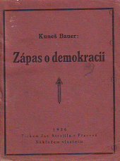 kniha Zápas o demokracii, s.n. 1926