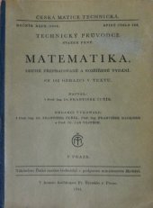 kniha Matematika, Česká matice technická 1944