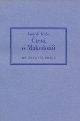 kniha Čtení o Makedonii Cesty a studie z roků 1925-1927, Družstevní práce 1932