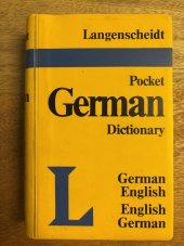 kniha German dictionary German English, Langenscheidt 1993