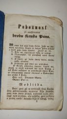 kniha Pobožnosť při navštěvování hrobu Krista pána, List Fr. Glajta v Kroměříži 1857