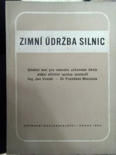 kniha Zimní údržba silnic, Dopravní nakladatelství 1955