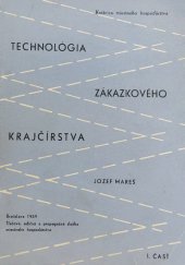 kniha Technológia zákazkového krajčírstva, Tlačová, edičná a propagačná služba MH, pobočka Bratislava 1959