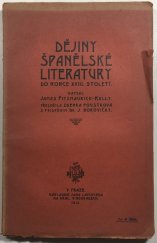 kniha Dějiny španělské literatury do konce XVIII. století, Jan Laichter 1912