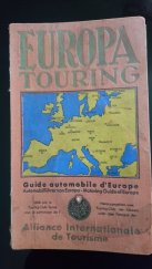 kniha EUROPA TOURING Guide automobile d'Europe, Hallwag S. A., Berne 1930