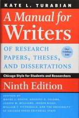 kniha A Manual for Writers of Research Papers, Theses, and Dissertations Chicago Style for Students and Researchers, The university of Chicago press 2018