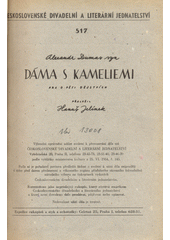 kniha Dáma s kaméliemi hra o pěti dějstvích, Dilia 1956