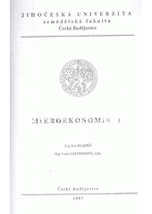 kniha Mikroekonomie I., Jihočeská univerzita, Zemědělská fakulta 1997