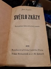 kniha Světlo zkázy  Špionážní dobrodružný román , České slovo 1935