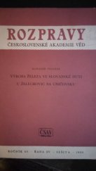 kniha Výroba železa ve slovanské huti u Želechovic na Uničovsku, Československá akademie věd 1955