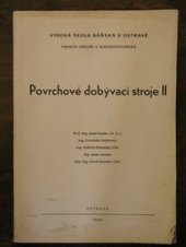 kniha Povrchové dobývací stroje, Vysoká škola báňská 1983