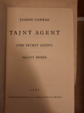 kniha Tajný agent = The secret agent : prostý příběh, Melantrich 1930