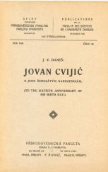 kniha Jovan Cvijić k jeho 60. narozeninám, Přírodovědecká fakulta 1925