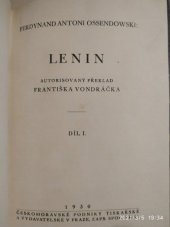 kniha Lenin Díl I, Českomoravské podniky tiskařské a vydavatelské 1930