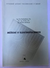 kniha Měření v elektrotechnice, Vysoké učení technické v Brně, Fakulta elektrotechniky a komunikačních technologií 2002