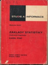 kniha Základy statistiky Vybrané kapitoly, Ústav státní správy 1984