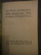 kniha Dni našeho žití [Láska studentova], Boh. Minaříková 1910