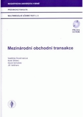 kniha Mezinárodní obchodní transakce, Masarykova univerzita 2004