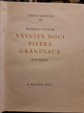 kniha Vášnivé noci Pierra Grandsaca Povídky, s.n. 1932