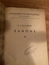 kniha Zanoni román, Fr. Jiroušek 1919