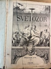 kniha Světozor Ročník IV. - obrázkový týdeník, Fr. Skrejšovský 1870