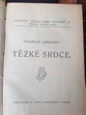 kniha Těžké srdce, F. Topič 1920