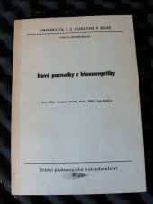 kniha Nové poznatky z bioenergetiky určeno pro posl. fak. přírodověd., SPN 1988