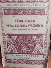 kniha Výbor z básní Pavla Országha Hviezdoslava [pseud.], Topičova edice 1937