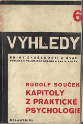 kniha Kapitoly z praktické psychologie, Melantrich 1930