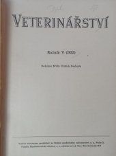 kniha Veterinářství Veterinářství ročník V (1955), SZN 1955