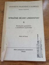 kniha Stručné dějiny lingvistiky 2. - Strukturální, generativní a stratifikační jazykověda, SPN 1980