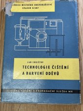 kniha Technologie čištění a barvení oděvů, TEPS místního hospodářství 1960