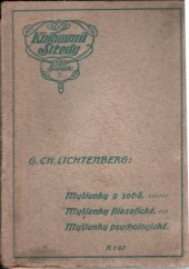 kniha Myšlenky o sobě, myšlenky filosofické, myšlenky psychologické, A. Klíčník 1912