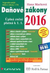 kniha Daňové zákony 2016 Úplná znění platná k 1. 1. 2016, Grada 2016