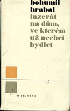 kniha Inzerát na dům, ve kterém už nechci bydlet, Mladá fronta 1967