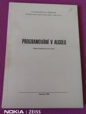 kniha Programování v ALGOLU, Vysoká škola báňská 1978