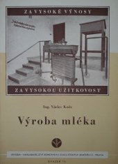 kniha Výroba mléka, Brázda 1951