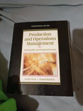 kniha Production and operations management  Total quality and Responsiveness, McGraw-Hill 1995